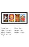 Lord Shiva, Lord Ganesh, Lord Tirupati Balaji and Godess Maa Laxmi four colored Photos in One Frame | Spiritual Devotional Wall Art | Photos for puja room, wall and table top