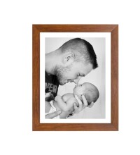 Heartwarming Father and Newborn Baby Black and White Photo | High-Quality Monochrome Print| Perfect for Home, Nursery, or Gift |Timeless Family Portrait Art