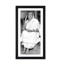 Sri Sri Maa Sarada Devi Black & White Photo Frame |Elegant Wall Art|Devotional wall art| High-Quality Print| Perfect for Home or Meditation Space or puja room