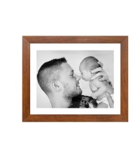 Heartwarming Father and Newborn Baby Black and White Photo | High-Quality Monochrome Print| Perfect for Home, Nursery, or Gift |Timeless Family Portrait Art