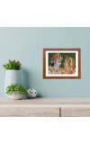 Beautiful Radha Krishna Colored Photo |High-Quality Hindu Wall Art for Home, Temple, Puja room or Meditation Room | Divine Love and Spiritual DÃ©cor | Ideal Gift for Devotees