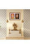 Divine Lord Ganesh and Tirupati Balaji Colored Photo in One Frame |High-Quality Hindu Wall Art | Perfect for Home, Temple, Puja room or Meditation Room | Spiritual Gift for Devotees