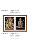 Divine Goddess Maa Durga and Goddess Maa Kali Colored Photo in One Frame |High-Quality Hindu Wall Art | Perfect for Home, Temple, Puja room or Meditation Room |Spiritual Gift for Devotees