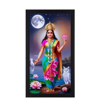 Godess Maa Laxmi Colored Photograph |Vibrant Wall Art| High-Quality Print| Devotional wall art |Ideal for Home or Office Decor or Puja room | Divine wall art