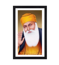 Guru Nanak Dev Ji Colored Photo | Divine Sikh Wall Art| High-Quality Print | Perfect for Home or Office Décor | Devotional art