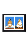 Sri Sri Anukul Thakur and Boroma two colored Photos in One Frame | Spiritual Devotional Wall Art | Photos for puja room, wall and table top