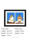 Sri Sri Anukul Thakur and Boroma two colored Photos in One Frame | Spiritual Devotional Wall Art | Photos for puja room, wall and table top