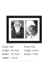 Kabiguru Rabindranath Tagore and Kazi Nazrul Islam - Two Black and White Photos in One Frame | Indian culture wall art | Photos for puja room, wall and table top