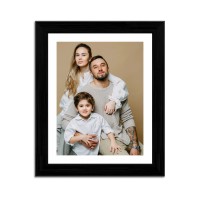 Colored Family Photo of Father, Mother, and Son |Family Portrait Wall Art| Perfect for Home Decor & Family Keepsake