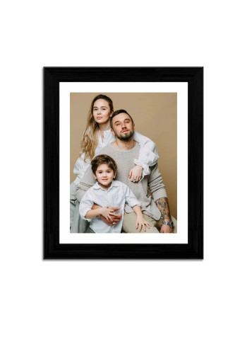 Colored Family Photo of Father, Mother, and Son |Family Portrait Wall Art| Perfect for Home Decor & Family Keepsake