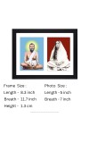 Sri Sri Ramkrishna Dev and Maa Sarada two colored Photos in One Frame | Spiritual Devotional Wall Art | Photos for puja room, wall and table top