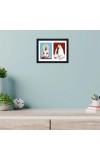 Sri Sri Ramkrishna Dev and Maa Sarada two colored Photos in One Frame | Spiritual Devotional Wall Art | Photos for puja room, wall and table top