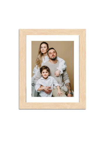 Colored Family Photo of Father, Mother, and Son |Family Portrait Wall Art| Perfect for Home Decor & Family Keepsake