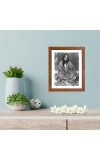 Anandamayee Maa Black and White Photo | Divine Portrait of Anandamayi Ma | Spiritual Guru Wall Art | High-Quality Print | Meditation & Worship Décor