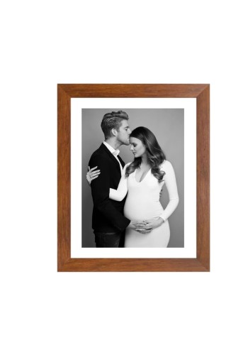 Black and White Photo of Expecting Couple | Husband, Wife, and Baby Bump Portrait | Romantic and Classic Family Wall Art | High-Quality Print