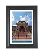 Bardrinath Temple Photo - Brown Color Frame, 10x14 Inch | Premium Quality Print |  Perfect for Home and Office Wall Decoration