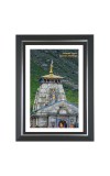 Kedarnath Temple Photo - Brown Color Frame, 10x14 Inch | Premium Quality Print |  Perfect for Home and Office Wall Decoration
