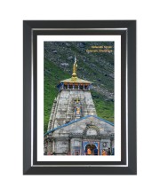 Kedarnath Temple Photo - Brown Color Frame, 10x14 Inch | Premium Quality Print |  Perfect for Home and Office Wall Decoration