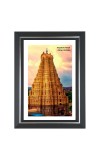 Virupaksha Temple Photo - Brown Color Frame, 10x14 Inch | Premium Quality Print |  Perfect for Home and Office Wall Decoration