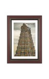 Meenakshi Amman Temple Photo - Brown Color Frame, 10x14 Inch | Premium Quality Print |  Perfect for Home and Office Wall Decoration