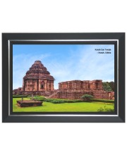 Konark Sun Temple Photo - Brown Color Frame, 10x14 Inch | Premium Quality Print |  Perfect for Home and Office Wall Decoration