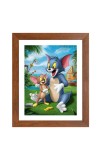 AI Funny AI Funny Tom & Jerry  Art Picture for Kids Art Picture for Kids - 10x14 inches, Brown Color - Perfect Wall Decor for Children's Room