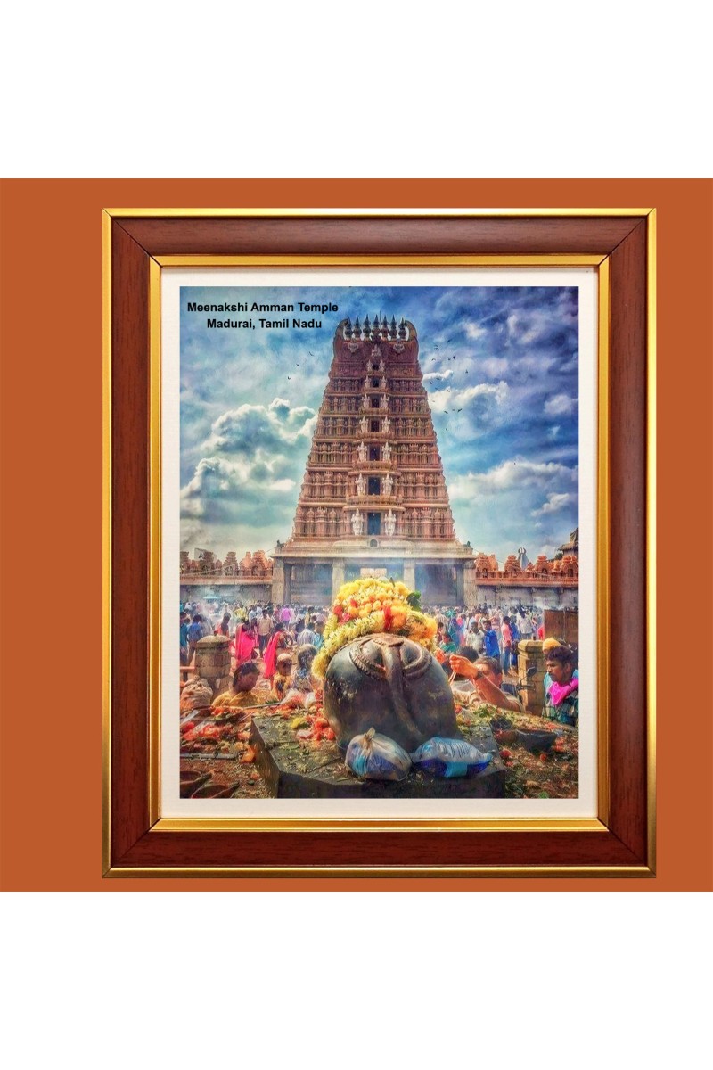 Meenakshi Amman Temple  Madurai, Tamil Nadu Photo Frame, {size} Inches Beautiful Framed Wall Art of Meenakshi Amman Temple  Madurai, Tamil Nadu Photo Frame, 10x14 Inches Beautiful Framed Wall Art of Meenakshi Amman Temple  Madurai, Tamil Nadu Photo F