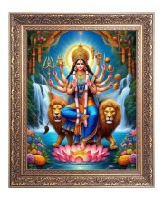 Jai Mata Di Big Photo Frame - 10x14 Inches for Home ,Temple &  Office Decoration