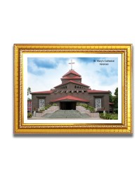 St. Mary Church Church Photo Frame, 10x14 Inches Beautiful Elegant Framed Wall Art of Iconic Cathedral