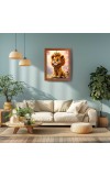 AI Funny AI Funny Cute Lion Art Picture for Kids Art Picture for Kids - 10x14 inches, Brown Color - Perfect Wall Decor for Children's Room AI Funny AI Funny Cute Lion Art Picture for Kids Art Picture for Kids - 10x14 inches, Brown Color - Perfect Wall Decor for Children's Room