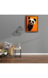 AI Funny AI Funny Cute Panda Art Picture for Kids Art Picture for Kids - 10x14 inches, Brown Color - Perfect Wall Decor for Children's Room