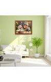 AI Funny AI Funny Girl with Dog Art Picture for Kids Art Picture for Kids - 10x14 inches, Brown Color - Perfect Wall Decor for Children's Room