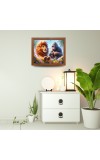 AI Funny AI Funny Lion And King Kong Art Picture for Kids Art Picture for Kids - 10x14 inches, Brown Color - Perfect Wall Decor for Children's Room