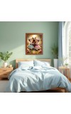 AI Funny AI Funny Teddy Bear With Girls Art Picture for Kids Art Picture for Kids - 10x14 inches, Brown Color - Perfect Wall Decor for Children's Room