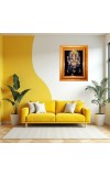 Lord ganesh Golden Designer Photo Frame | 10x14 Inch Religious Wall Hanging Frame for Home & Office Decoration | Hindu Deity Spiritual Gift Item