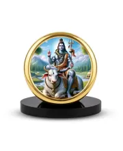 Car Dashboard/Table Top Lord Shiva Metal Golden Photo Stand – 2x2 Inches, Compact & Stylish Spiritual Display For Car, Home & Office (Pack Of 1) (F24862) Car Dashboard/Table Top Lord Shiva Metal Golden Photo Stand – 2x2 Inches, Compact & Stylish Spiritual Display For Car, Home & Office (Pack Of 1) (F24862)