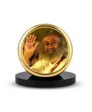 Car Dashboard/Table Top Sri Sri Ravi Shankar Metal Golden Photo Stand – 2x2 Inches, Compact & Stylish Spiritual Display For Car, Home & Office (Pack Of 1) (F24865) Car Dashboard/Table Top Sri Sri Ravi Shankar Metal Golden Photo Stand – 2x2 Inches, Compact & Stylish Spiritual Display For Car, Home & Office (Pack Of 1) (F24865)