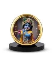 Car Dashboard/Table Top Lord Krishna Metal Golden Photo Stand – 2x2 Inches, Compact & Stylish Spiritual Display For Car, Home & Office (Pack Of 1) (F24623) Car Dashboard/Table Top Lord Krishna Metal Golden Photo Stand – 2x2 Inches, Compact & Stylish Spiritual Display For Car, Home & Office (Pack Of 1) (F24623)