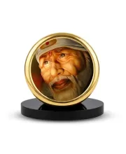 Car Dashboard/Table Top Shirdi Sai Baba Metal Golden Photo Stand – 2x2 Inches, Compact & Stylish Spiritual Display For Car, Home & Office (Pack Of 1) (F24509) Car Dashboard/Table Top Shirdi Sai Baba Metal Golden Photo Stand – 2x2 Inches, Compact & Stylish Spiritual Display For Car, Home & Office (Pack Of 1) (F24509)