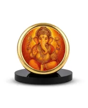 Car Dashboard/Table Top Lord Ganesha Metal Golden Photo Stand – 2x2 Inches, Compact & Stylish Spiritual Display For Car, Home & Office (Pack Of 1) (F24779) Car Dashboard/Table Top Lord Ganesha Metal Golden Photo Stand – 2x2 Inches, Compact & Stylish Spiritual Display For Car, Home & Office (Pack Of 1) (F24779)