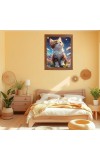 AI Funny AI Funny Cute Cat  Art Picture for Kids Art Picture for Kids - 10x14 inches, Brown Color - Perfect Wall Decor for Children's Room
