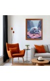 AI Funny AI Funny Cute Cat  Art Picture for Kids Art Picture for Kids - 10x14 inches, Brown Color - Perfect Wall Decor for Children's Room