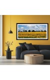 Nature Landscape Floating Frame Scenery Digital Print - 12x24 inch Modern Nature Wall Art for Living Room, Bedroom, Office, Hotels, Drawing Room