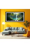 Nature Landscape Floating Frame Scenery Digital Print - 12x24 inch Modern Nature Wall Art for Living Room, Bedroom, Office, Hotels, Drawing Room