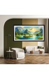Nature Landscape Floating Frame Scenery Digital Print - 12x24 inch Modern Nature Wall Art for Living Room, Bedroom, Office, Hotels, Drawing Room