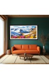 Nature Landscape Floating Frame Scenery Digital Print - 12x24 inch Modern Nature Wall Art for Living Room, Bedroom, Office, Hotels, Drawing Room