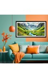 Nature Landscape Floating Frame Scenery Digital Print - 12x24 inch Modern Nature Wall Art for Living Room, Bedroom, Office, Hotels, Drawing Room