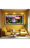 Nature Landscape Floating Frame Scenery Digital Print - 12x24 inch Modern Nature Wall Art for Living Room, Bedroom, Office, Hotels, Drawing Room Nature Landscape Floating Frame Scenery Digital Print - 12x24 inch Modern Nature Wall Art for Living Room, Bedroom, Office, Hotels, Drawing Room