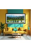 Nature Landscape Floating Frame Scenery Digital Print - 12x24 inch Modern Nature Wall Art for Living Room, Bedroom, Office, Hotels, Drawing Room