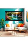 Nature Landscape Floating Frame Scenery Digital Print - 12x24 inch Modern Nature Wall Art for Living Room, Bedroom, Office, Hotels, Drawing Room